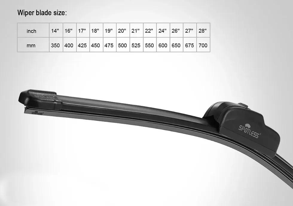 wiper size wiper size